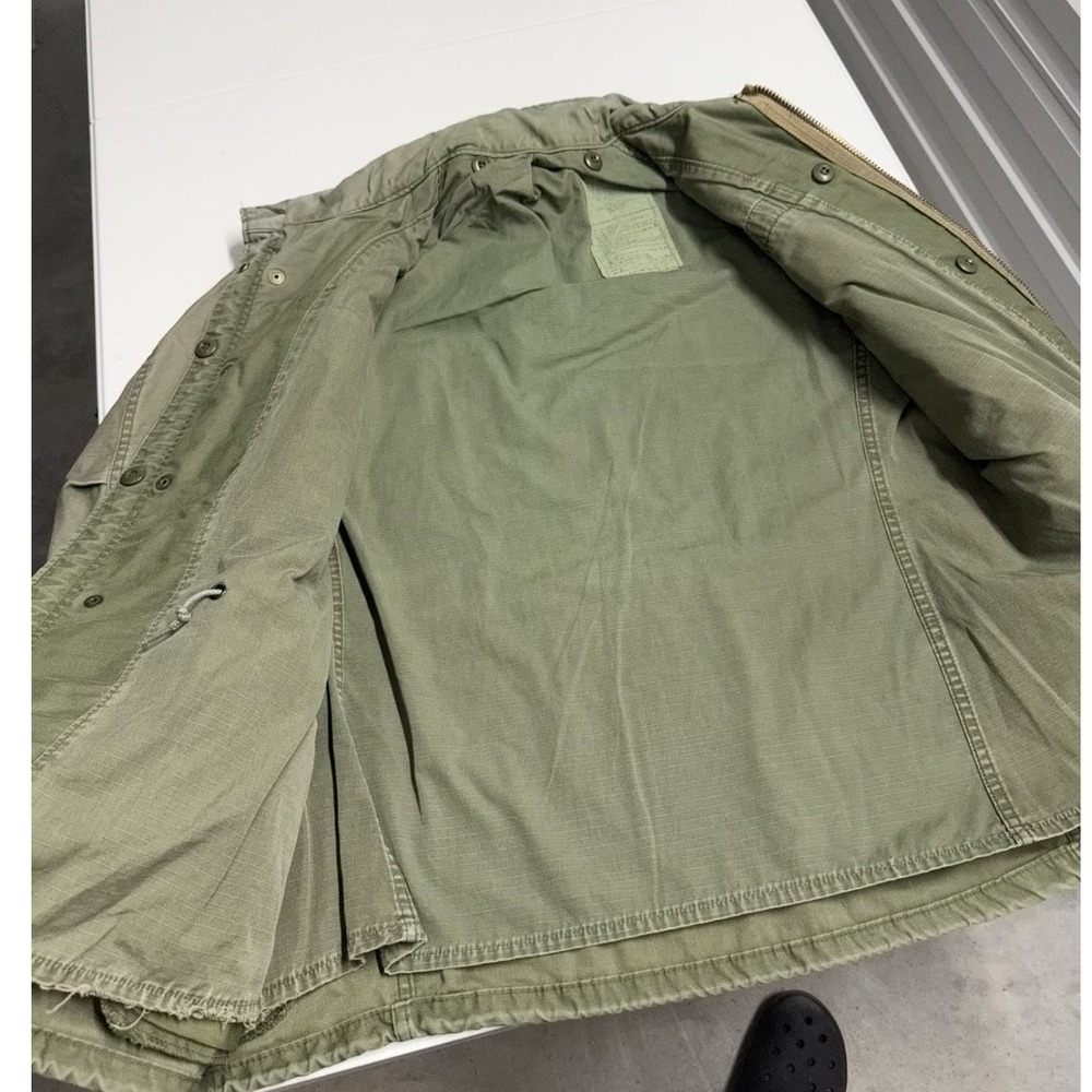 Vintage US Air Force M-65 Field Jacket Olive Drab Military Utility Coat Mens XL - Picture 5 of 9